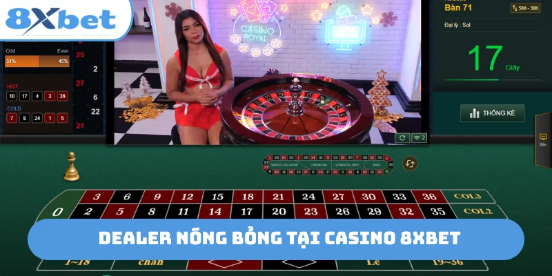Dealer nóng bỏng tại casino 8xbet