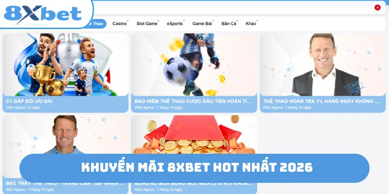Khuyến mãi 8xbet hot nhất 2026