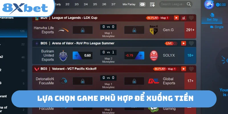 Lựa chọn game phù hợp để xuống tiền