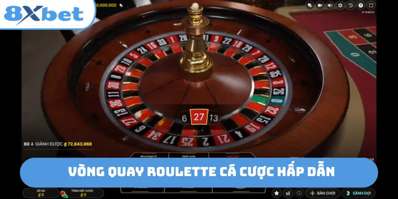 Vòng quay Roulette cá cược hấp dẫn